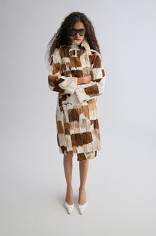 Chevre Patchwork Fur Coat