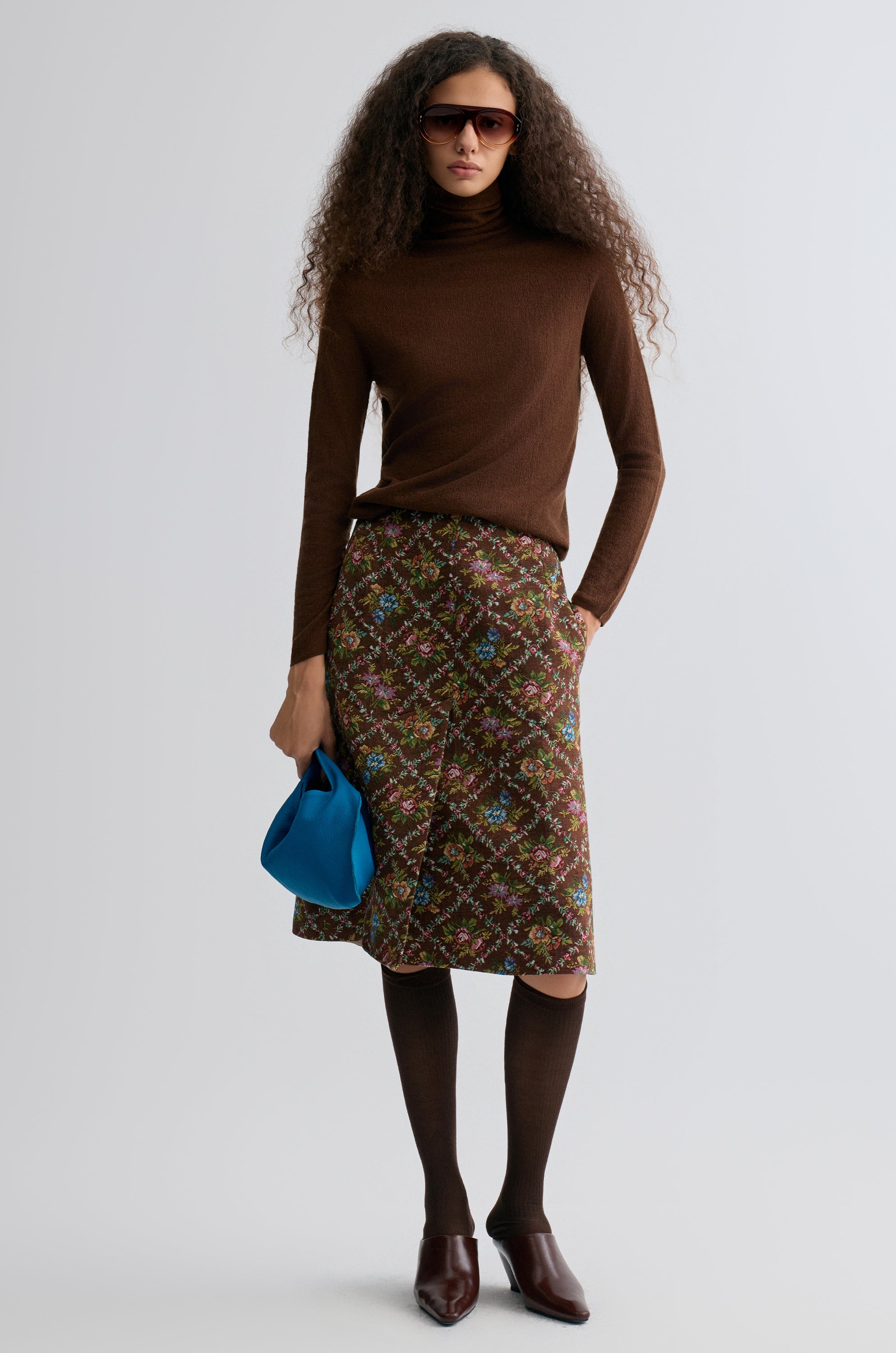 Wholegarment Fine Turtleneck Rust