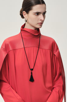Magma silver onyx hoop earrings