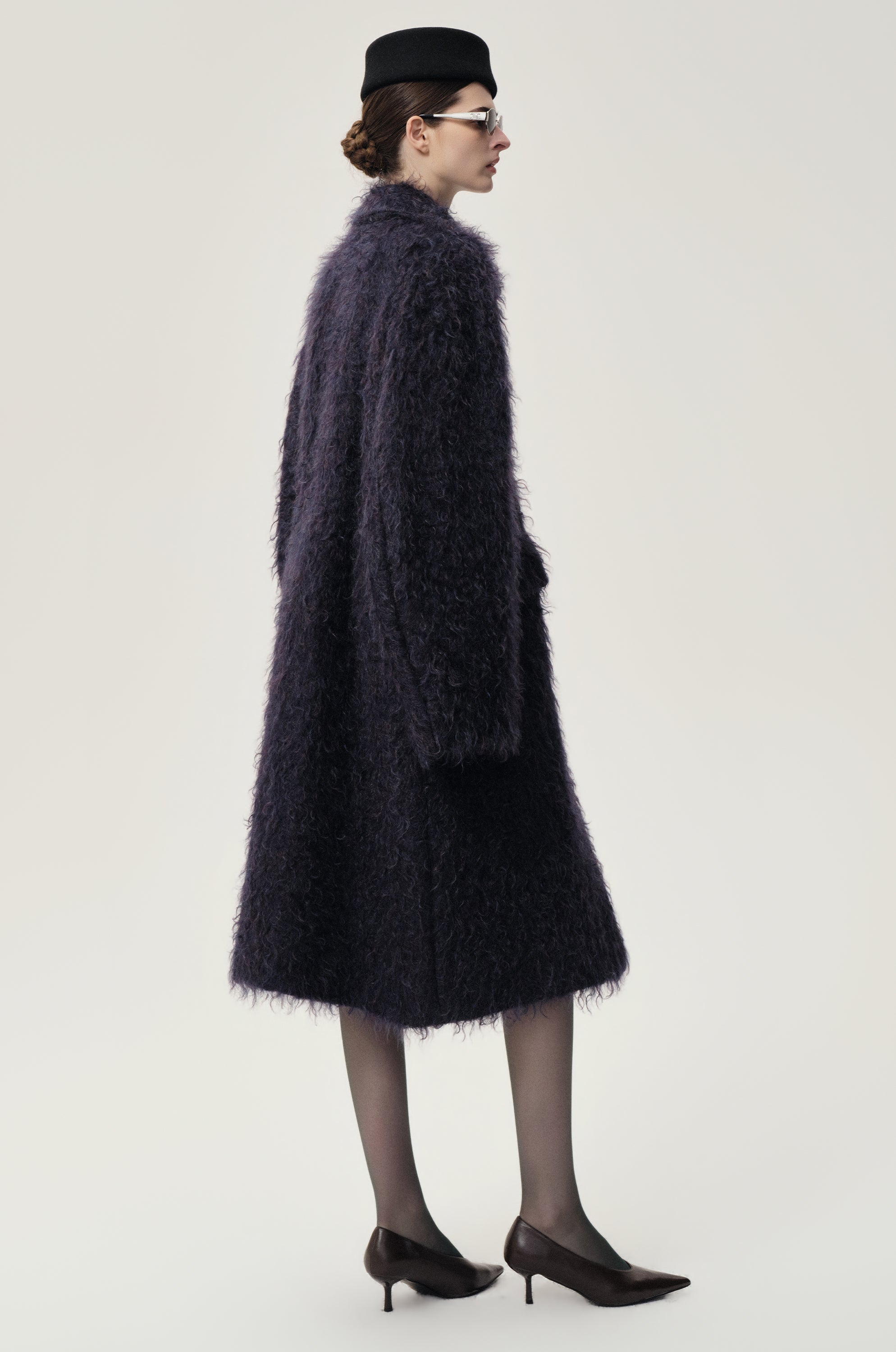 Modernist Mohair Coat Midnight