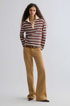 Rugby Stripe Polo Shirt Ivory