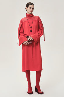 Leather Gathered Dress Grenadine
