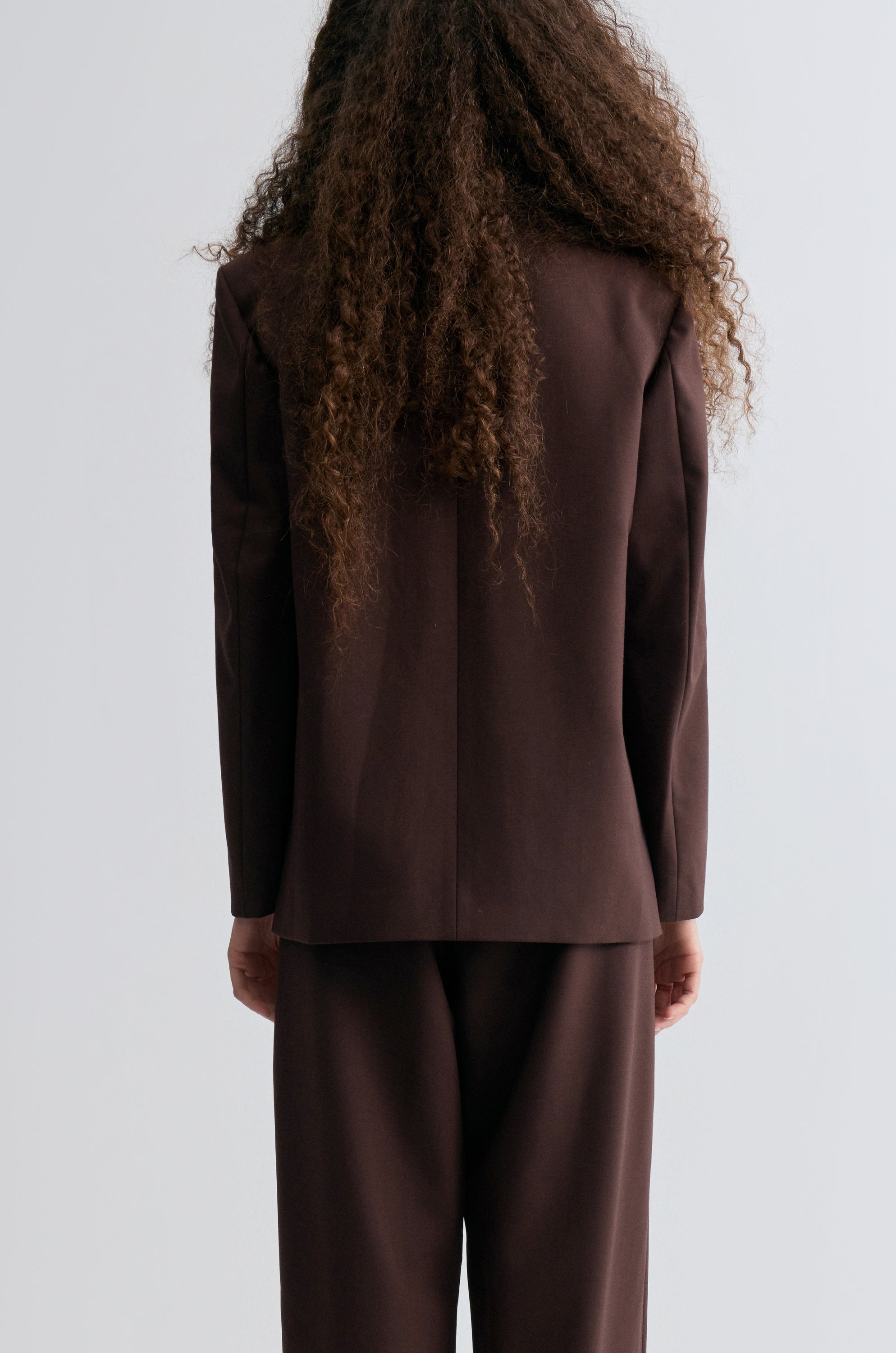 Boxy Single-Breasted Blazer Almandine