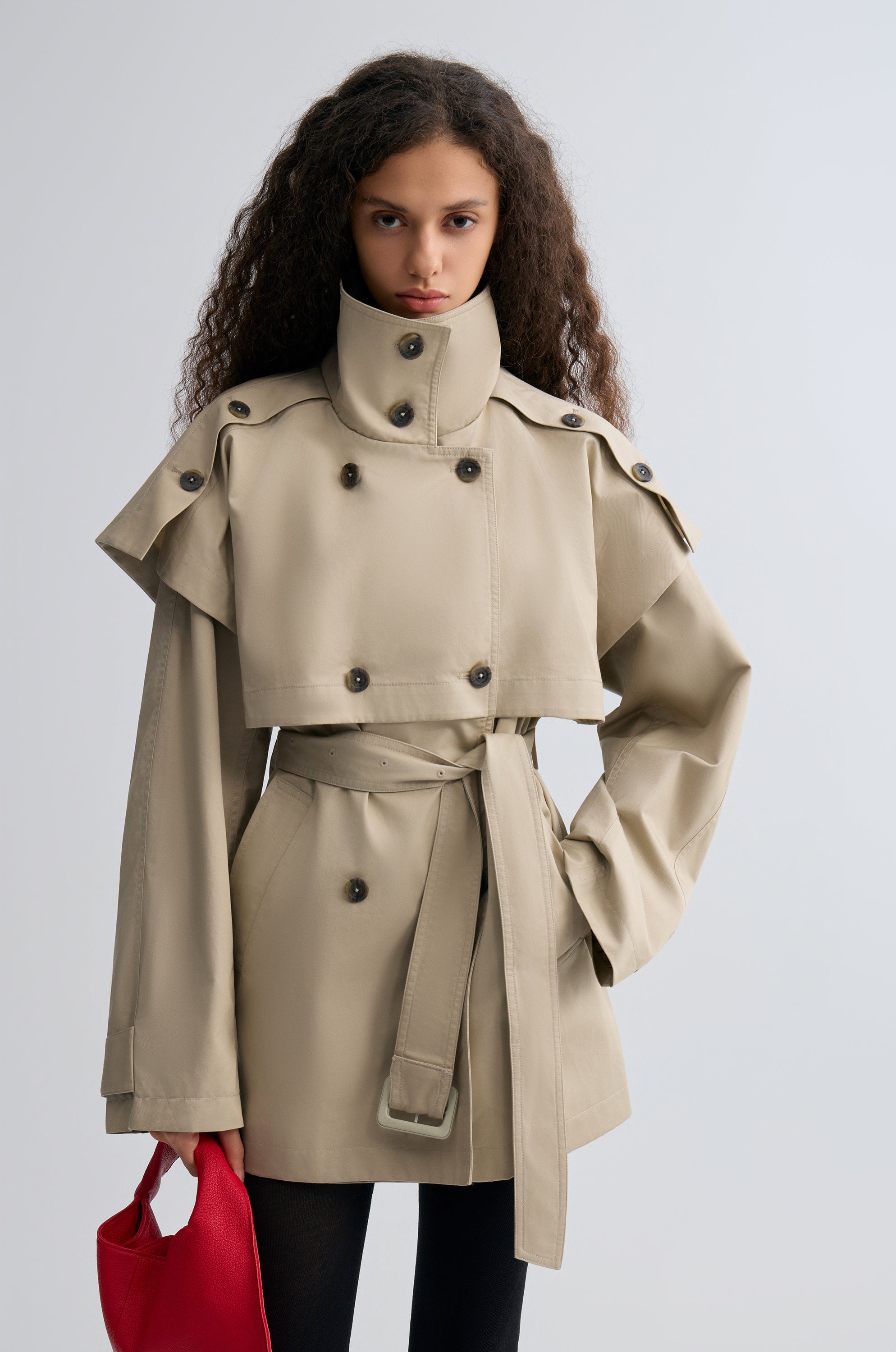 ジャケット・アウター Riu 2way cape trench coat Cape Trench Jacket | Front Row Shop