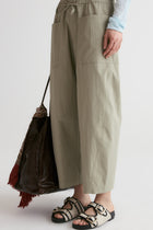 Double Waist Trousers-Khaki