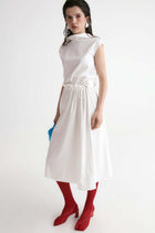 Amalfi Elasticated Dress-White