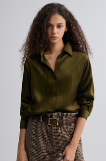 Weekend Corduroy Blouse Peat Moss