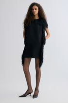 Side-Trim Wool Dress
