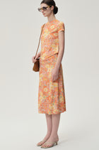 Daisy Viscose Jersey Midi Skirt