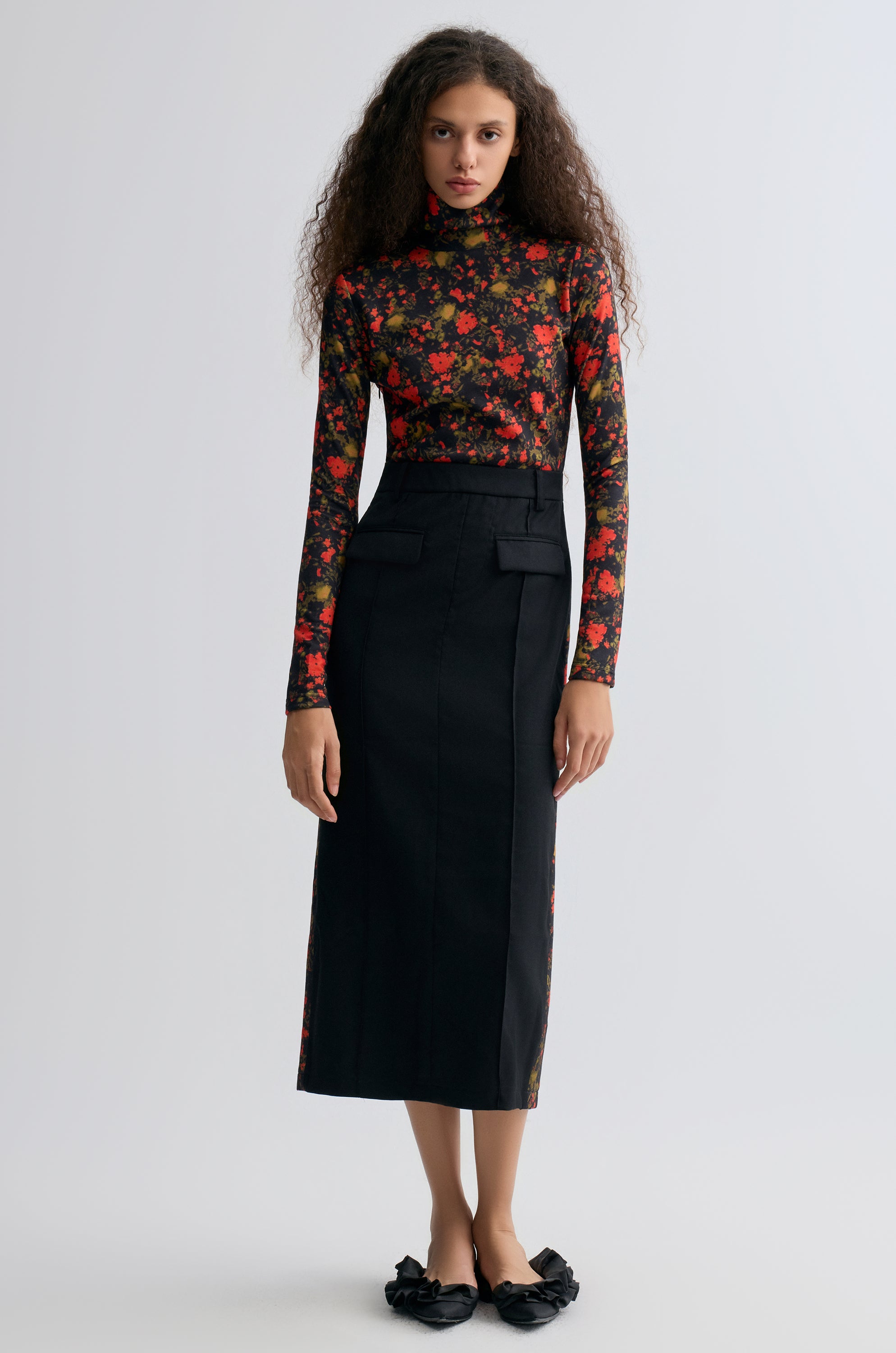 Deconstructed Printed Wool Dress