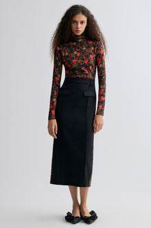 Deconstructed Printed Wool Dress