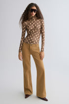 Corduroy Flared Trousers Sand