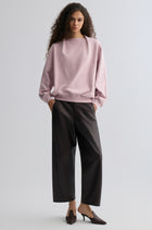 Cotton Panelled Sweater Lilac