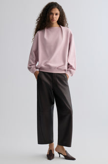 Cotton Panelled Sweater Lilac