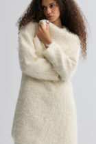 Clara Collarless Coat Cream