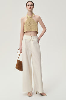 Ibiza Double Waist Trousers Ivory