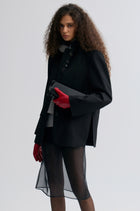 Boxy Single-Breasted Blazer Black