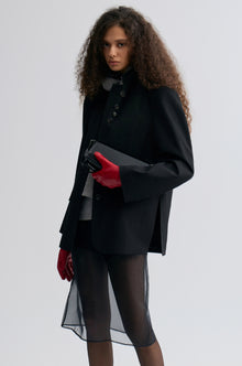 Boxy Single-Breasted Blazer Black