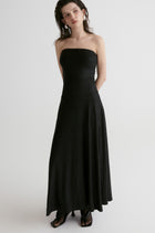 Strapless Jersey Maxi Dress