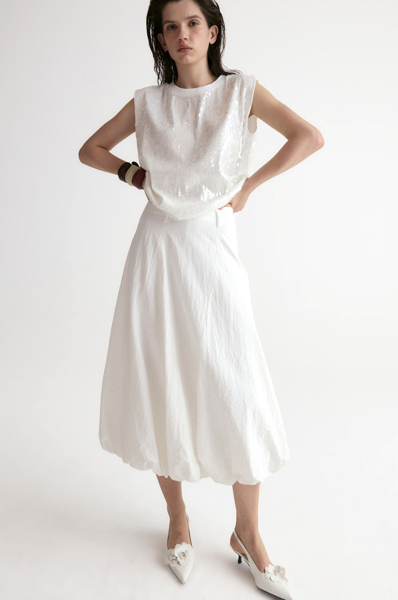 Amalfi Ballon Skirt-White