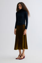 Velvet Mermaid Skirt Antique Gold-tone