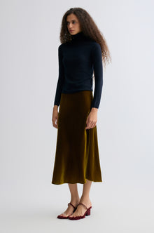Velvet Mermaid Skirt Antique Gold-tone