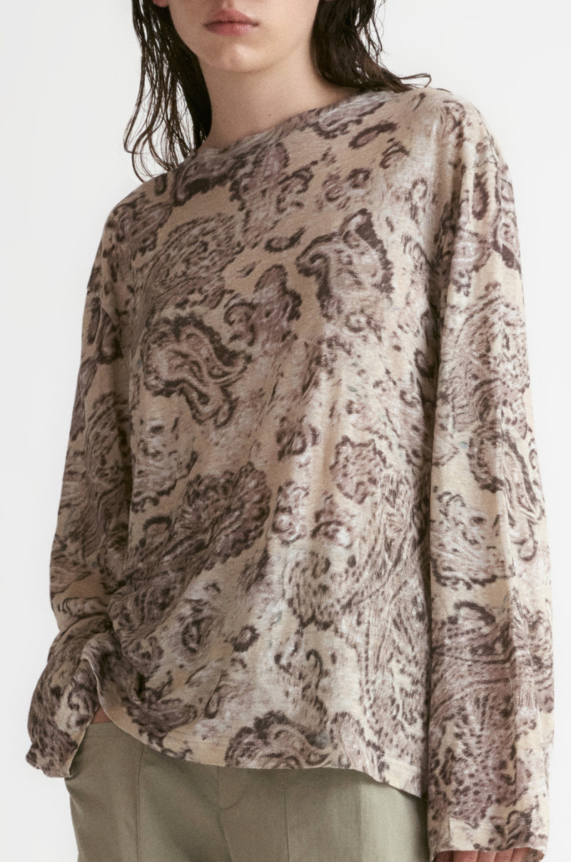 Boho Paisley Linen T-shirt