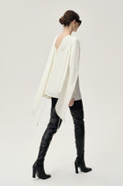 Reversible Scarf Blouse Ecru