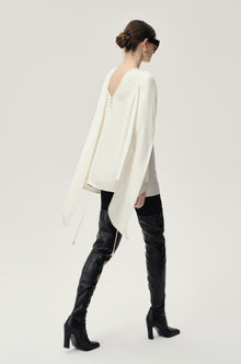 Reversible Scarf Blouse Ecru