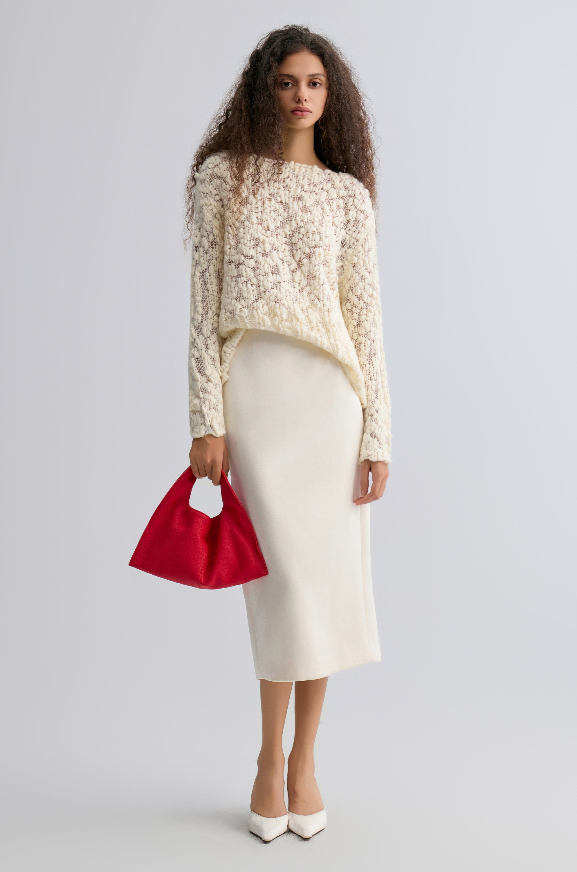 Nimbus Satin Skirt Pearl