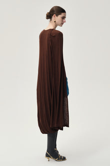 Opera Twisted Jersey Dress Cocoa Brown