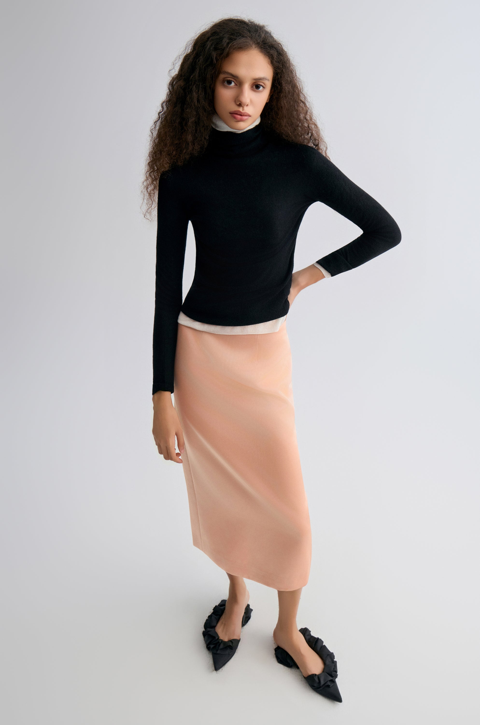 Nimbus Satin Skirt Blush