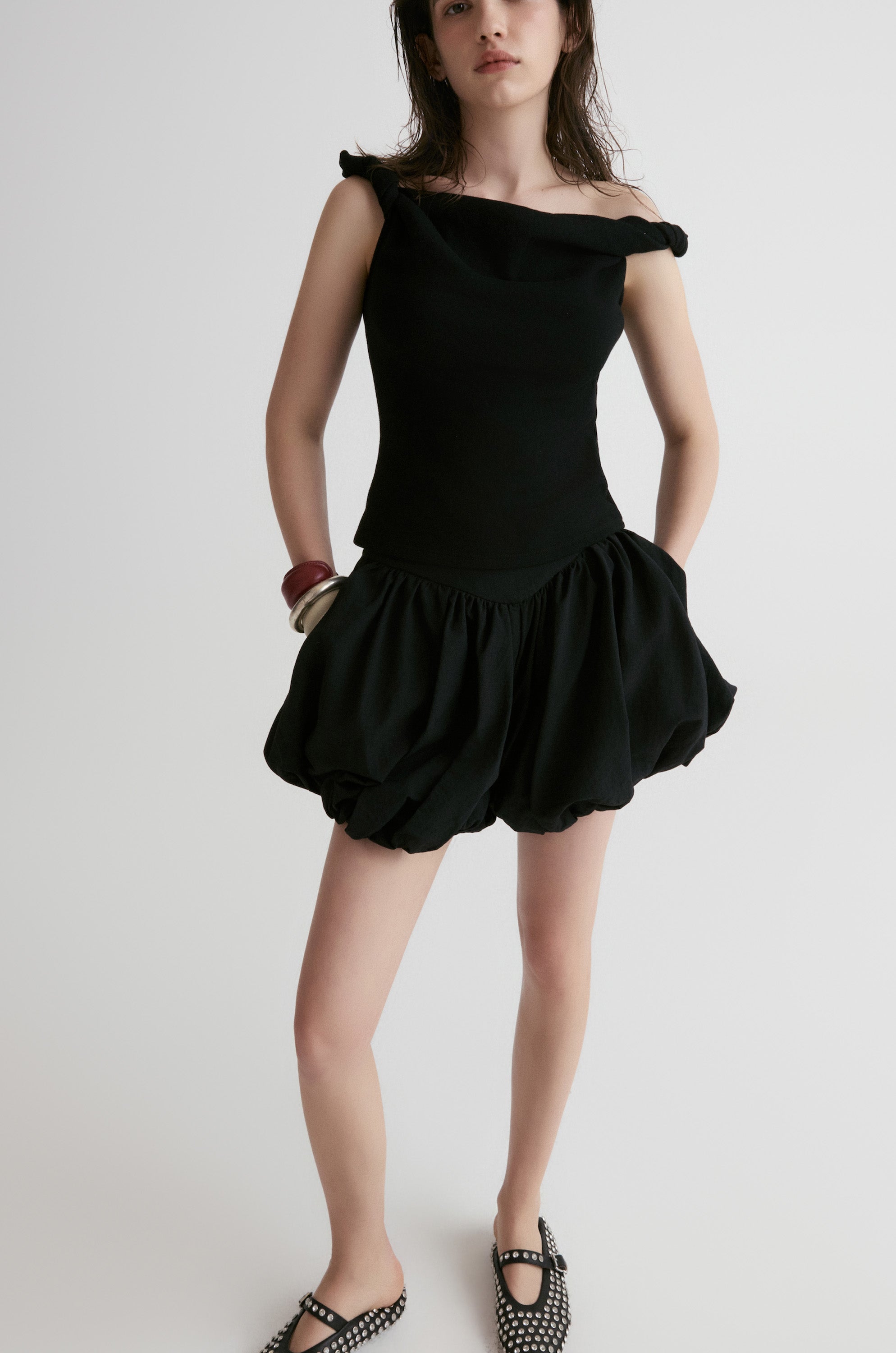 Amalfi Bubble Short-Black