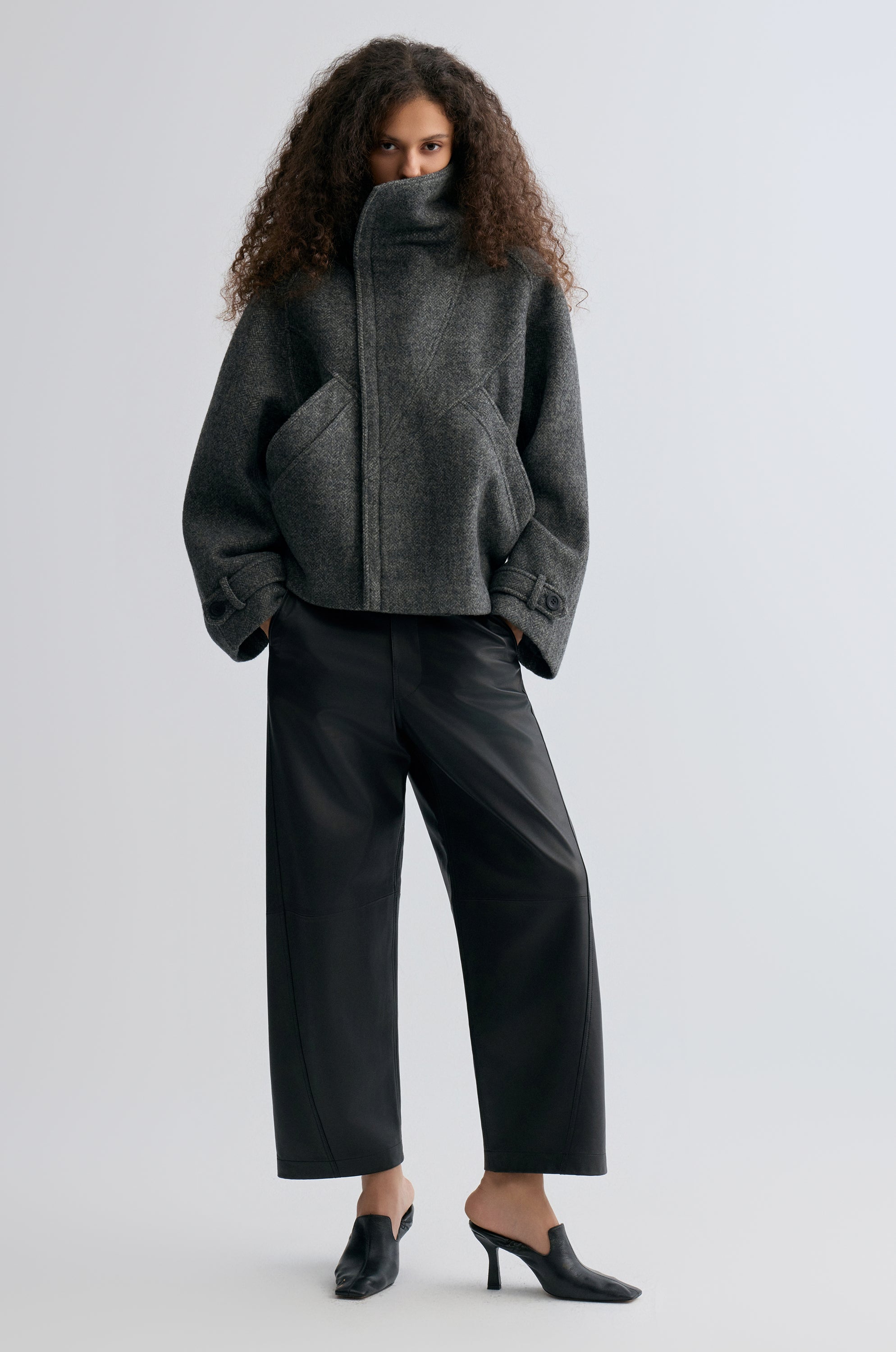 Retro Herringbone Wool Jacket