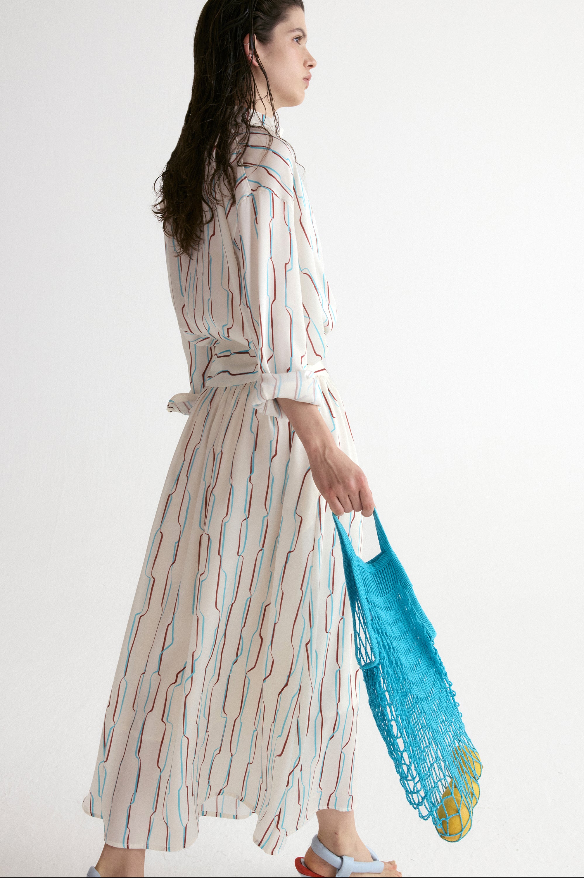 Santorini Full Skirt in Viscose Silk