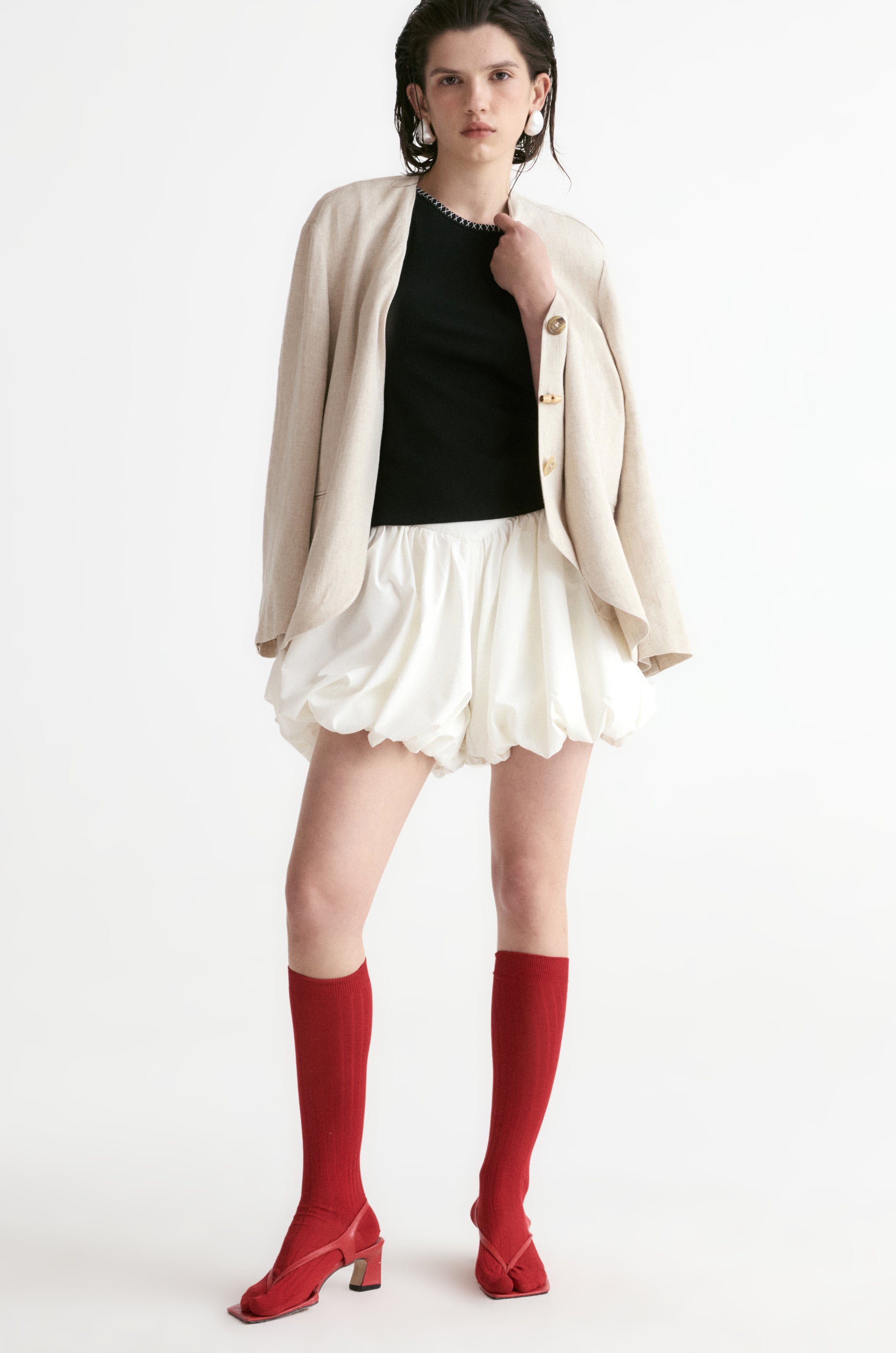 Amalfi Bubble Short-White