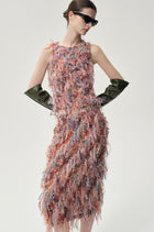 Julie Fringed Top Pink
