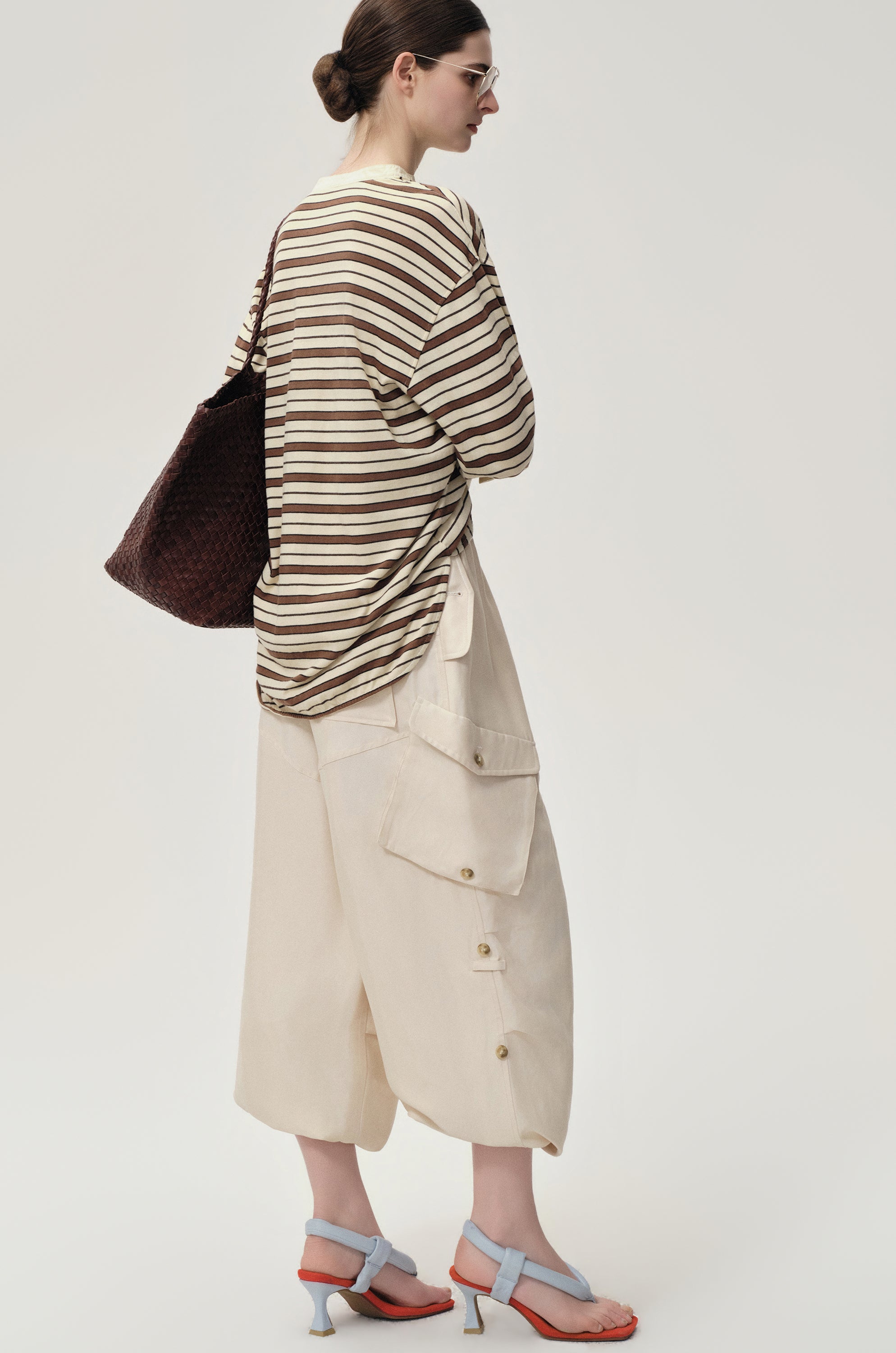 Drift Baggy Cargo Trousers Porcelain