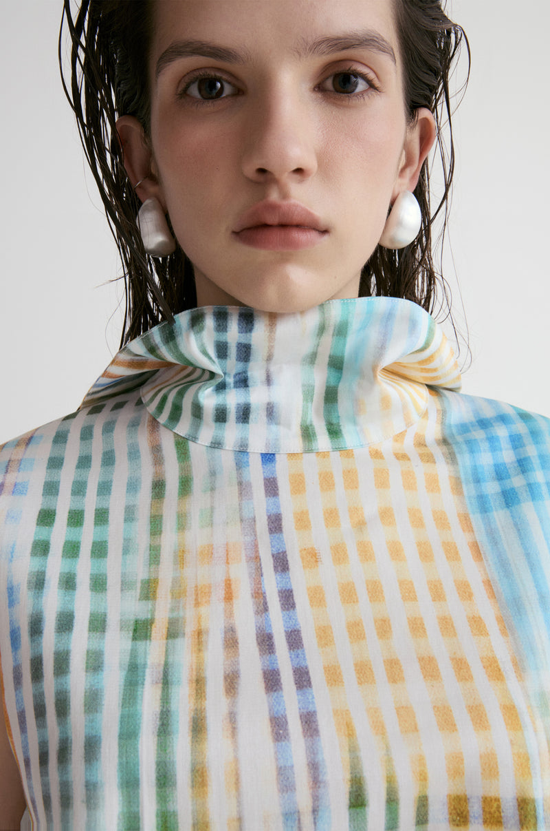 Amalfi Checked Elasticated Dress