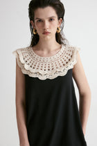 Majorelle Hand-Crochet Collar Dress