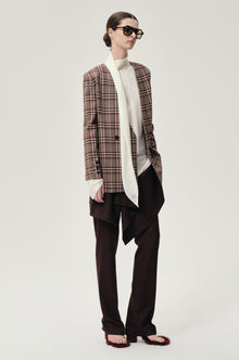 Reversible Check Blazer Espresso