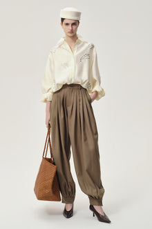 Stud-embellished Shirt Vanilla