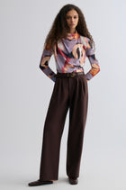 Relaxed Gabardine Trousers Almandine