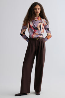 Relaxed Gabardine Trousers Almandine