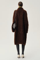 Modernist Mohair Coat Dark Brown