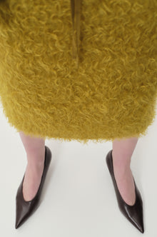 BOUCLÉ Mohair Midi Skirt Olive