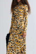Savanna Turtleneck jersey maxi dress