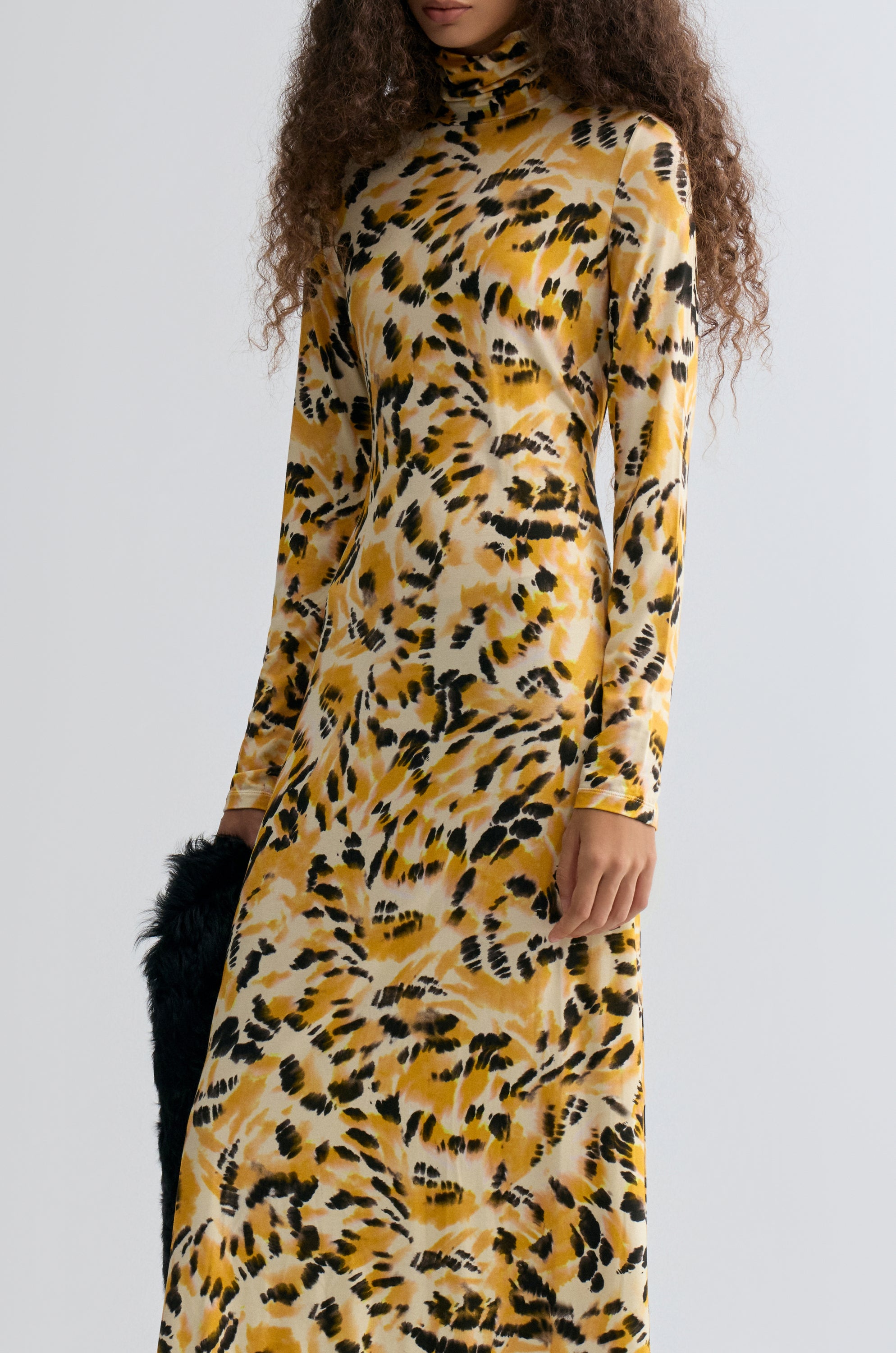 Savanna Turtleneck jersey maxi dress