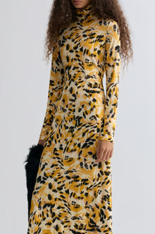 Savanna Turtleneck jersey maxi dress