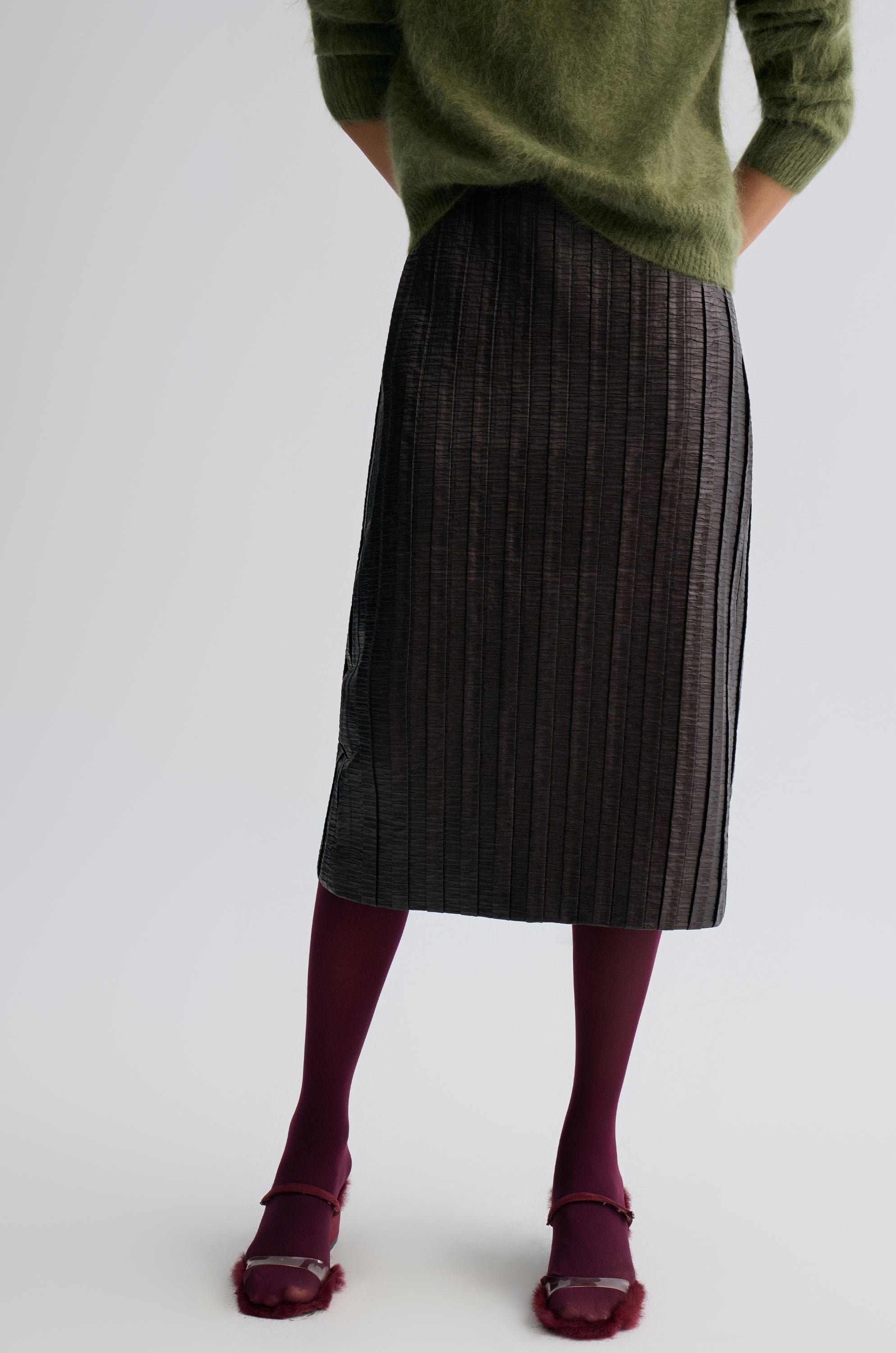 Snake Faux Leather Skirt